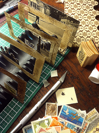 just another day around the studio, making book art magic...